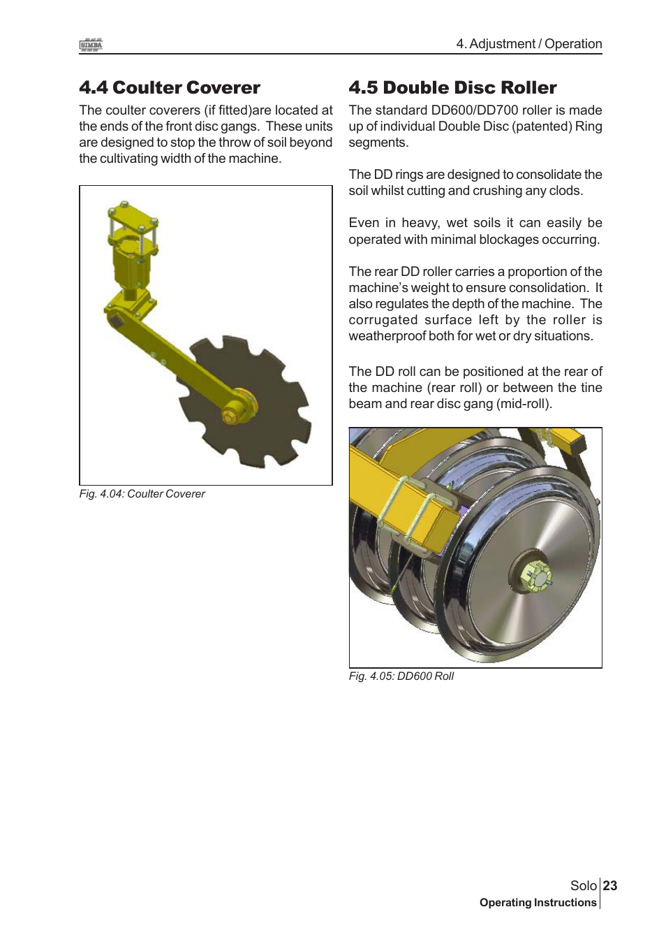 5 double disc roller, 4 coulter coverer | Great Plains P15240 Serial No 12880 User Manual | Page 23 / 40