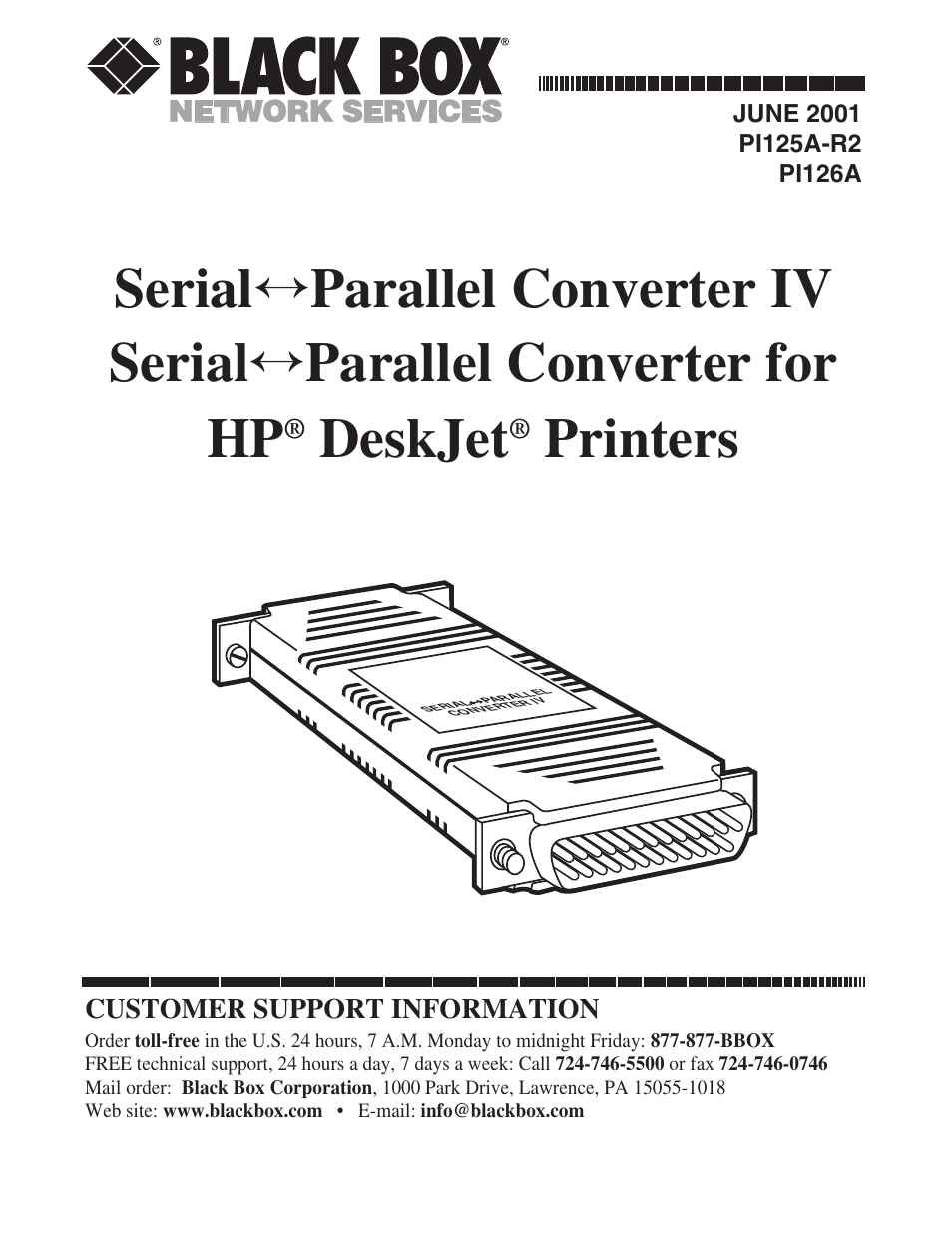 Deskjet, Printers | Black Box SERIALPARALLEL CONVERTER IV PI126A User Manual | Page 2 / 21
