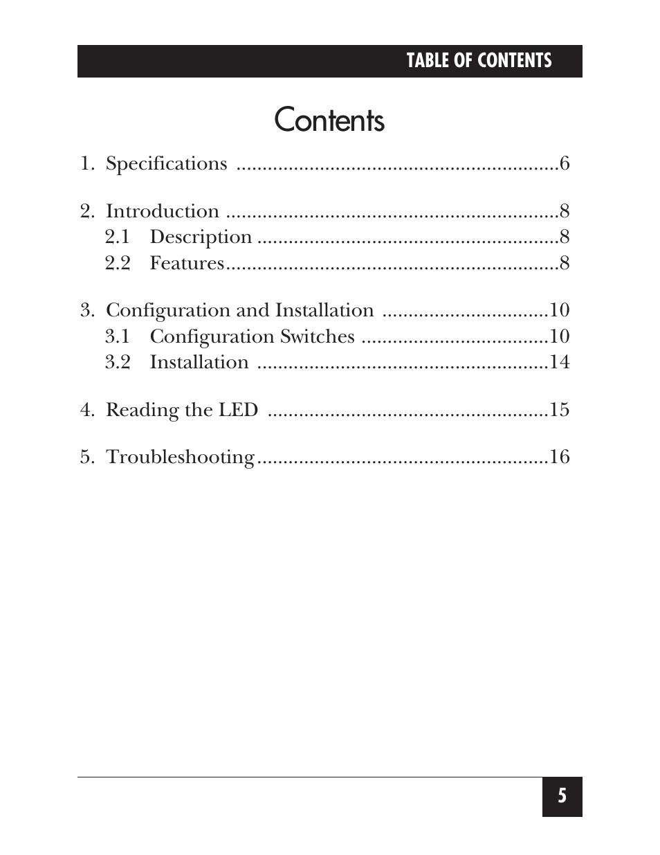 Black Box SERIALPARALLEL CONVERTER IV PI126A User Manual | Page 8 / 21