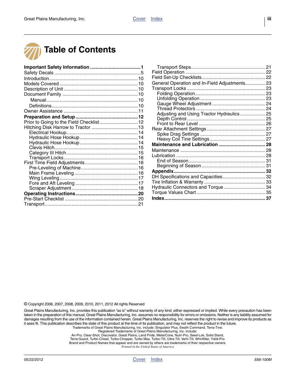 Great Plains 4336 DH Operator Manual User Manual | Page 3 / 44