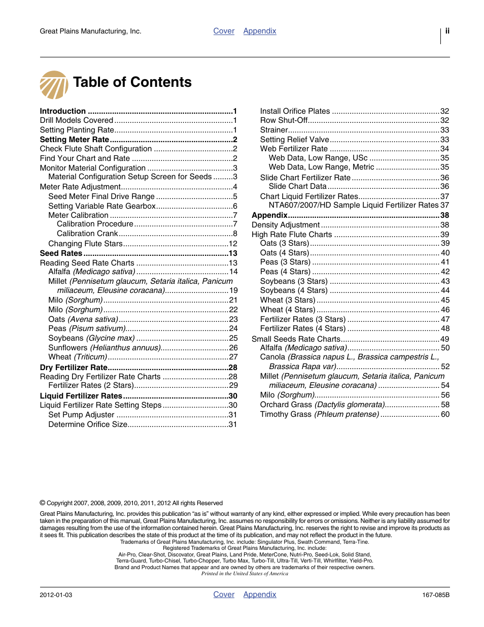 Great Plains NTA2007 Material Rate User Manual | Page 2 / 64
