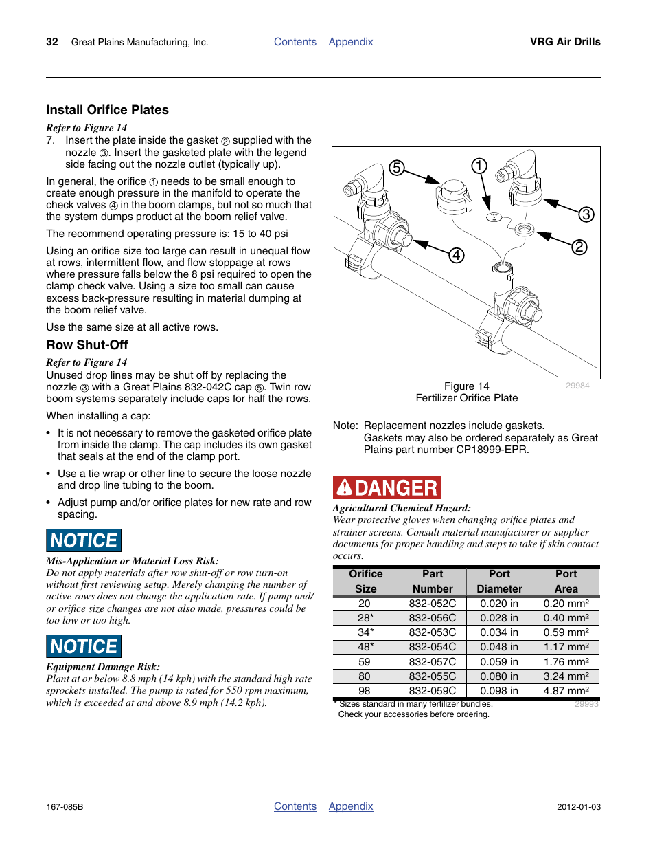 Install orifice plates, Row shut-off, Install orifice plates row shut-off | Great Plains NTA2007 Material Rate User Manual | Page 34 / 64