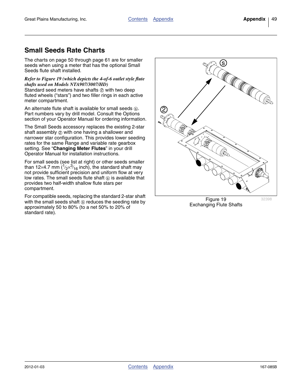 Small seeds rate charts | Great Plains NTA2007 Material Rate User Manual | Page 51 / 64