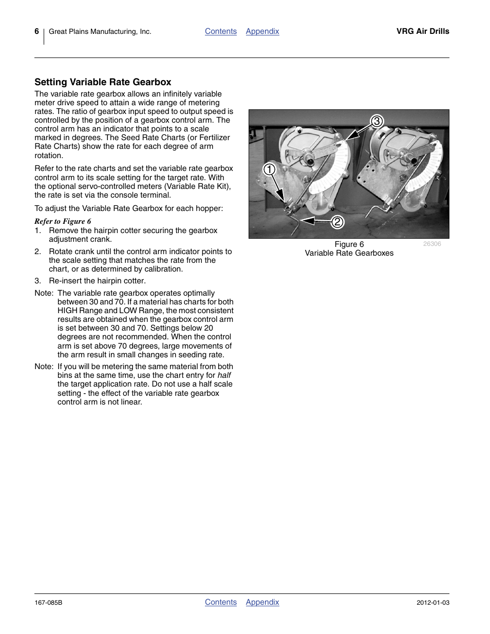 Setting variable rate gearbox | Great Plains NTA2007 Material Rate User Manual | Page 8 / 64
