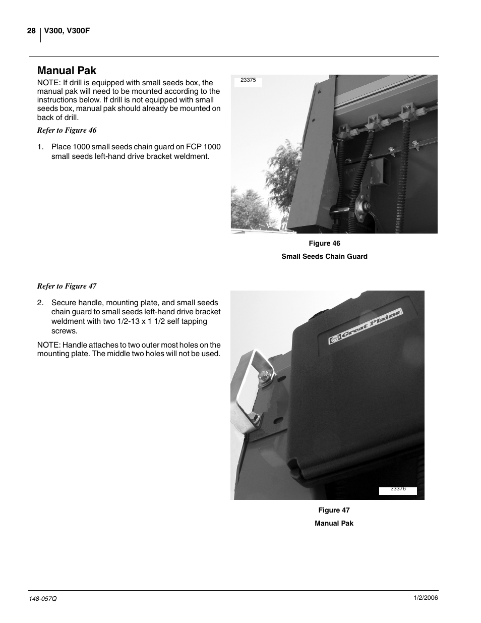 Manual pak | Great Plains V-300F Predelivery Manual User Manual | Page 30 / 40