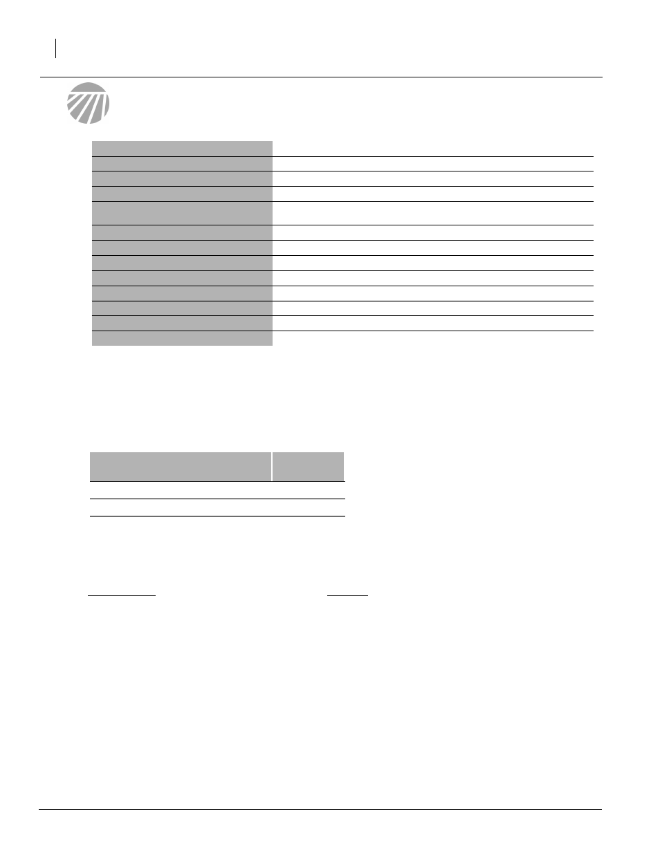 Specifications and capacities, Tire inflation chart | Great Plains TSF660 Predelivery Manual User Manual | Page 16 / 18
