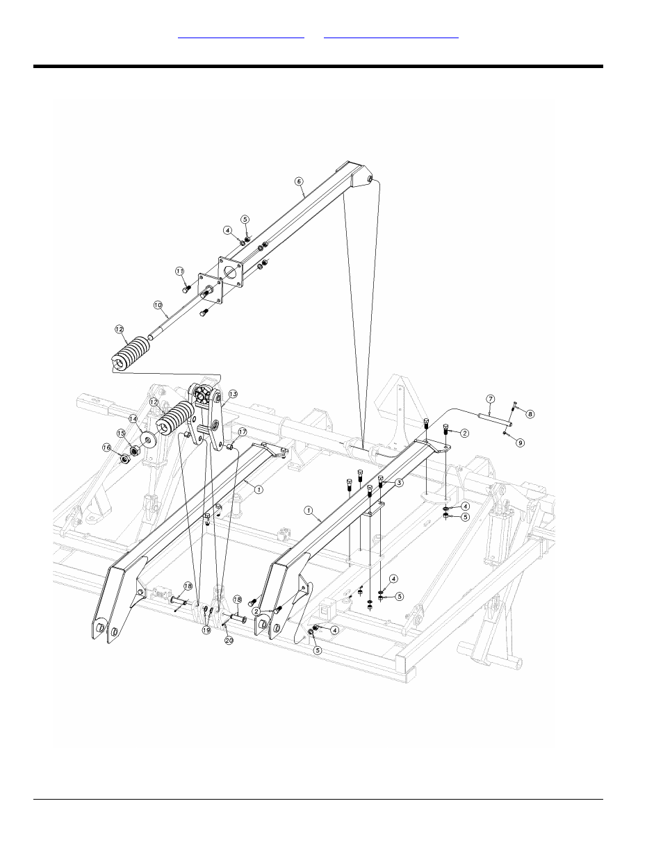 Center truss & level bar assembly | Great Plains 1500TM Parts Manual User Manual | Page 10 / 62