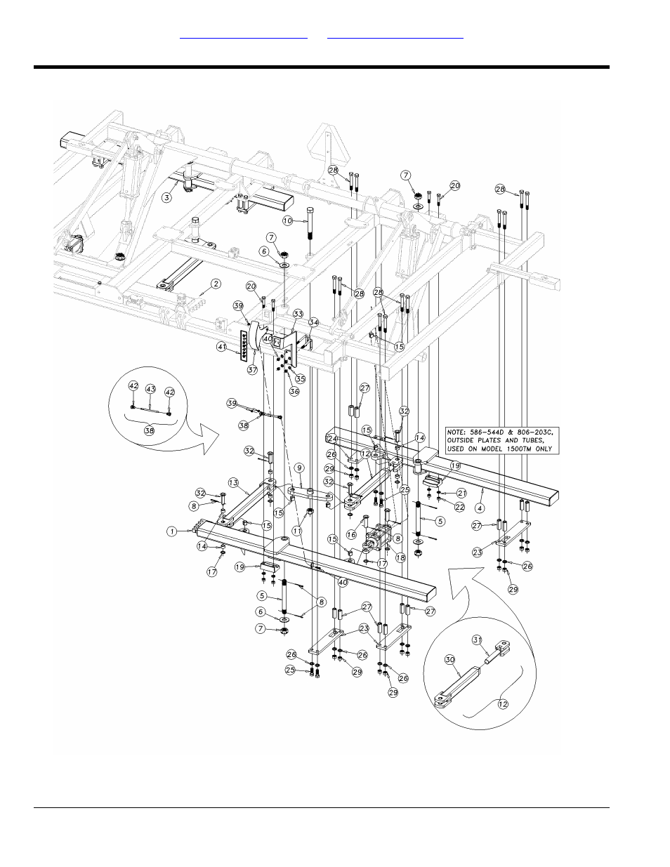 Center gang bar assembly | Great Plains 1500TM Parts Manual User Manual | Page 8 / 62