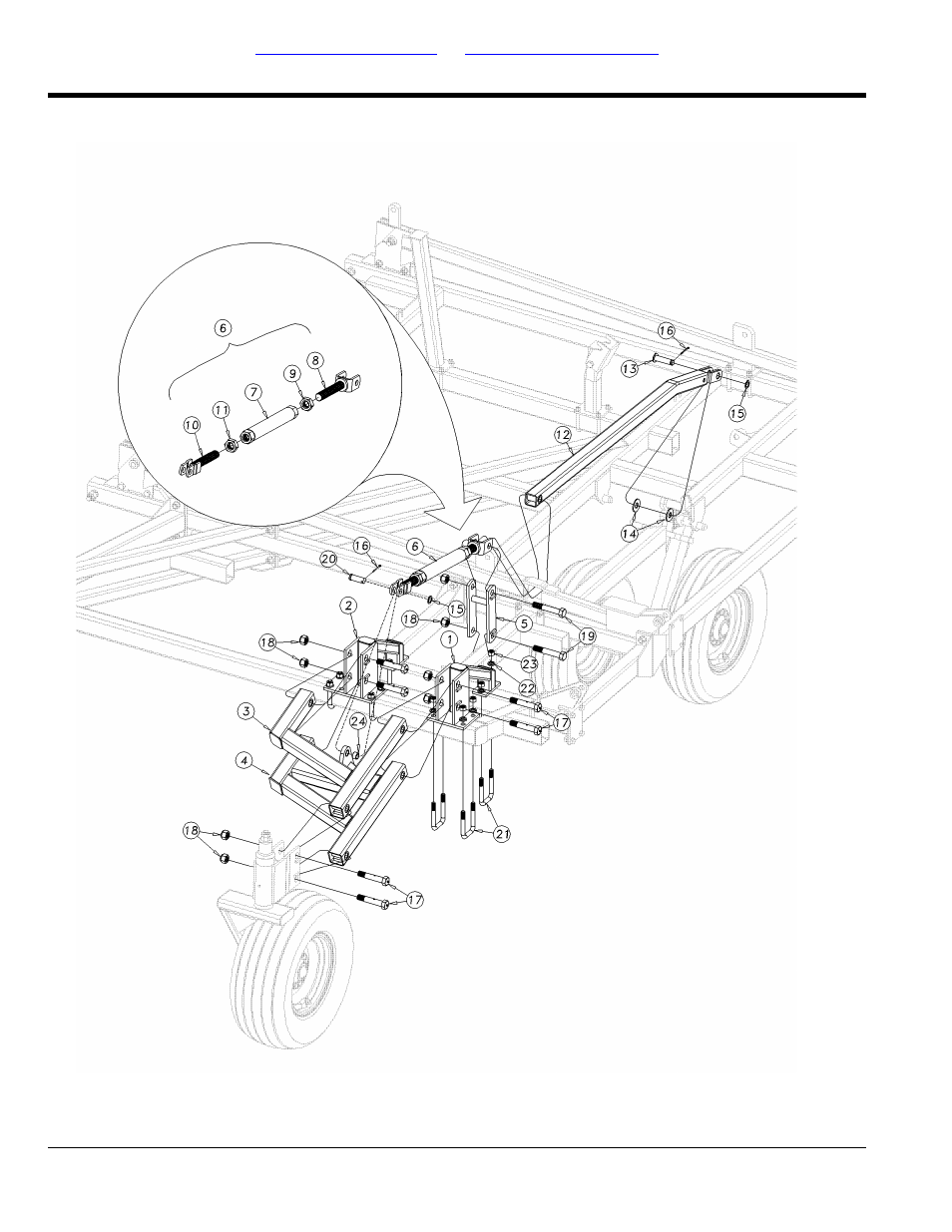 Wing caster wheel linkage assembly | Great Plains 7560 Series VII Field Cultivator-Floating Hitch Parts Manual User Manual | Page 16 / 84