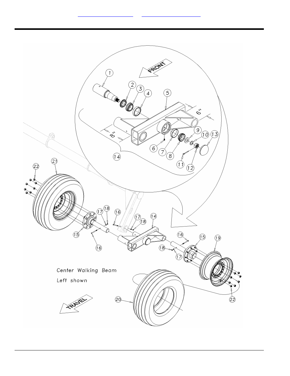 Section 3: transport, Center walking beam assembly (s/n 1424cc-) | Great Plains 7560 Series VII Field Cultivator-Floating Hitch Parts Manual User Manual | Page 20 / 84