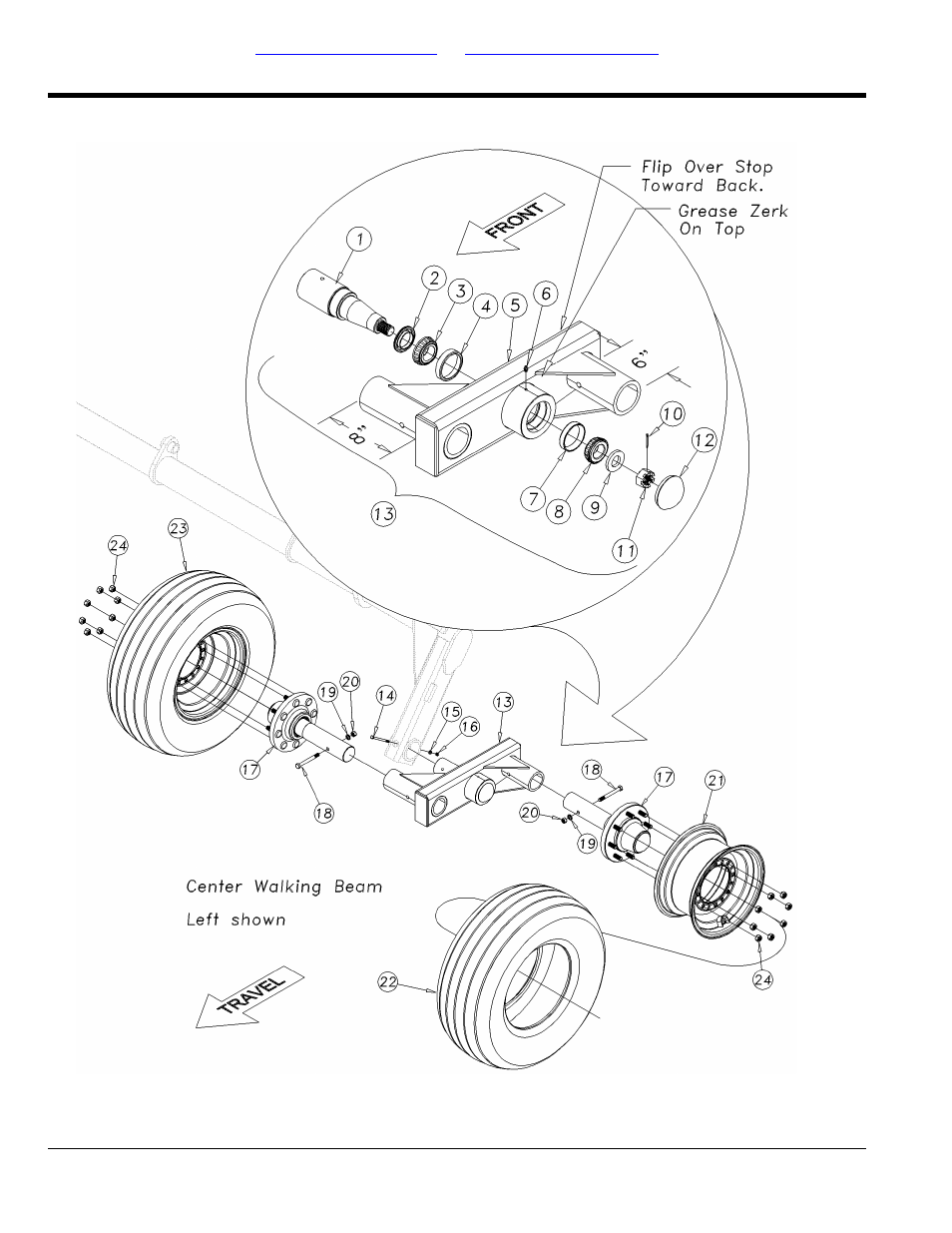 Center walking beam assembly (s/n 1425cc+) | Great Plains 7560 Series VII Field Cultivator-Floating Hitch Parts Manual User Manual | Page 22 / 84