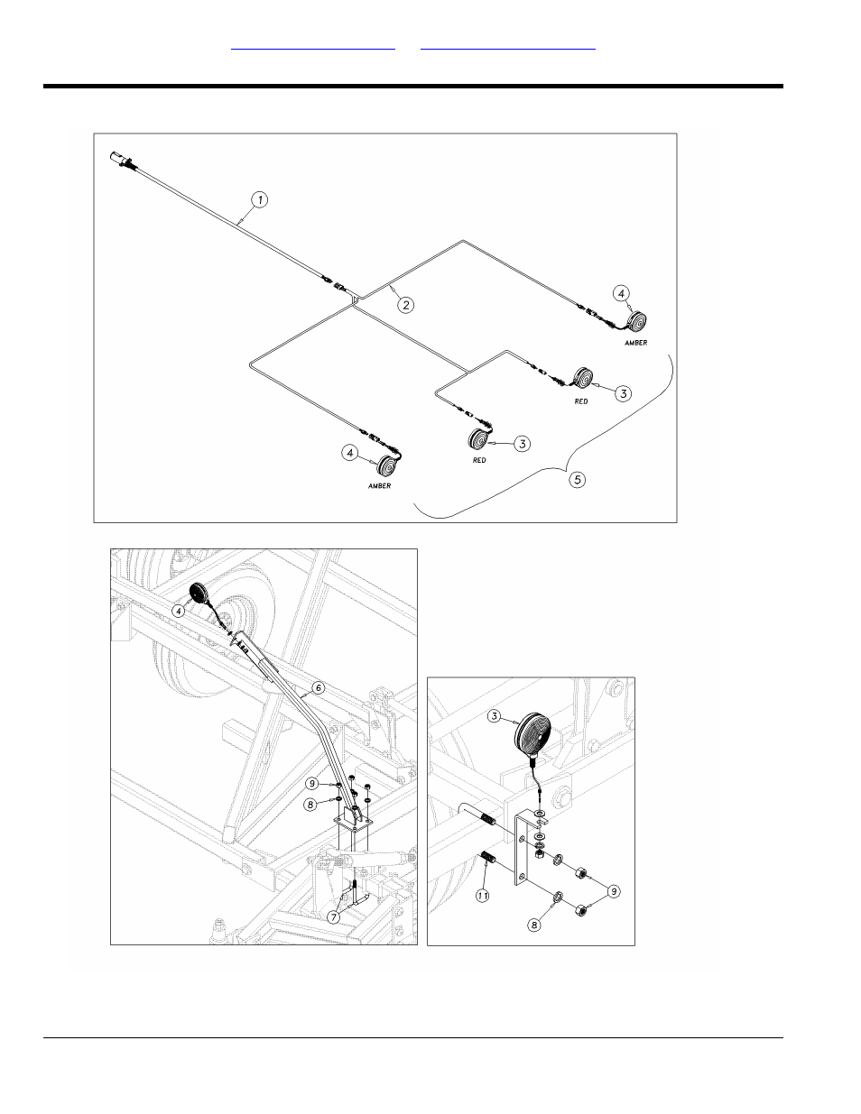 Safety light details | Great Plains 7560 Series VII Field Cultivator-Floating Hitch Parts Manual User Manual | Page 56 / 84