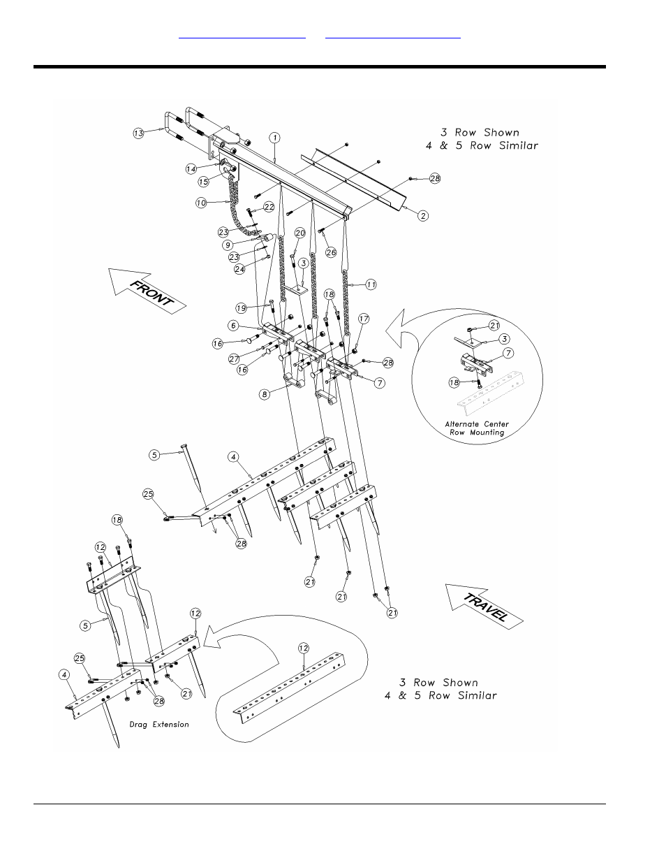 Section 7: attachments, S3t, s4t & s5t spike drag assembly | Great Plains 7560 Series VII Field Cultivator-Floating Hitch Parts Manual User Manual | Page 58 / 84