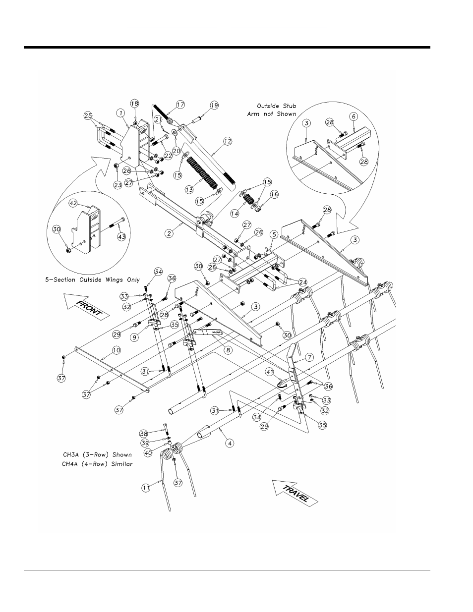 Ch3a & ch4a coil tine assembly | Great Plains 7560 Series VII Field Cultivator-Floating Hitch Parts Manual User Manual | Page 64 / 84