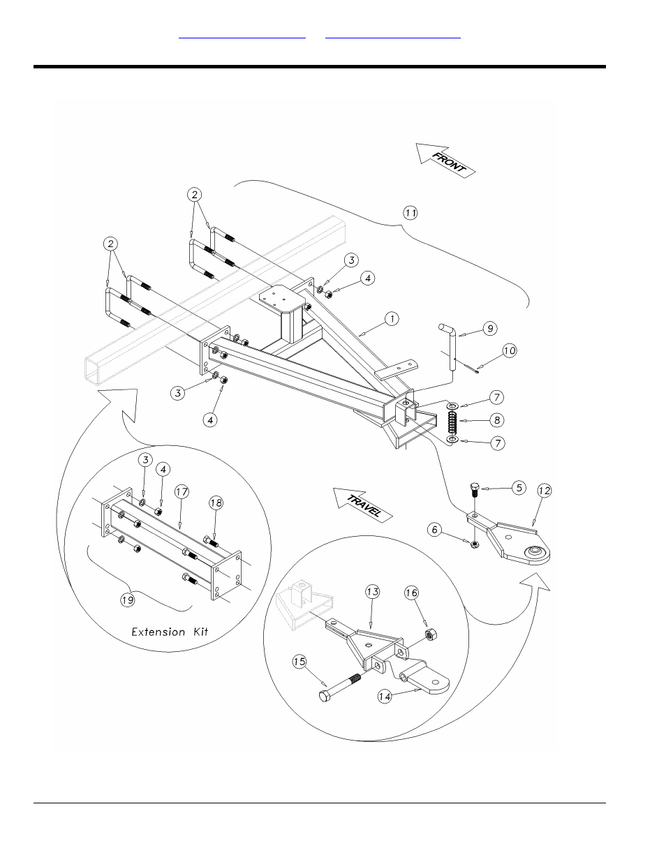 Ez hitch, Table of contents part number index ez hitch | Great Plains 7560 Series VII Field Cultivator-Floating Hitch Parts Manual User Manual | Page 70 / 84