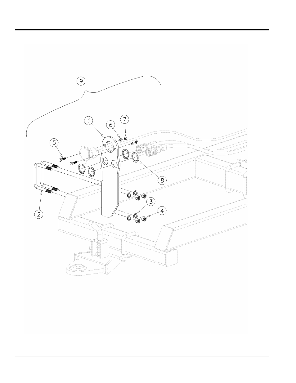Rear hitch accessory mount kit | Great Plains 7560 Series VII Field Cultivator-Floating Hitch Parts Manual User Manual | Page 78 / 84