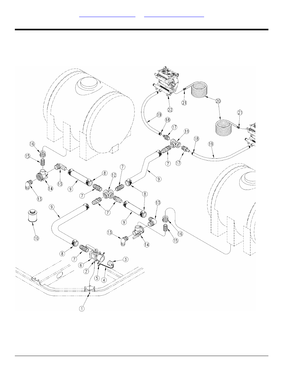 Liquid fertilizer plumbing, Plumbing assembly (s/n aa1062+) | Great Plains PT1230 Parts Manual User Manual | Page 106 / 146