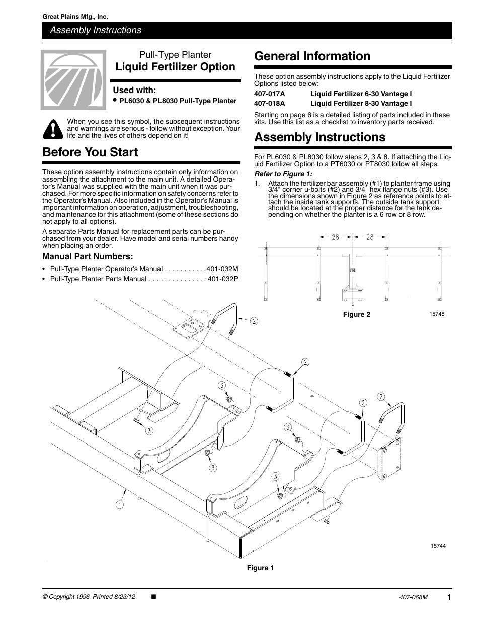 Great Plains PL8030 User Manual | 7 pages