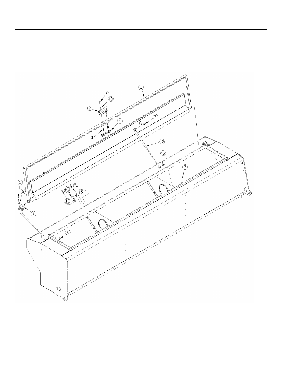 Lid to box, Table of contents part number index lid to box | Great Plains 2420F Parts Manual User Manual | Page 18 / 154