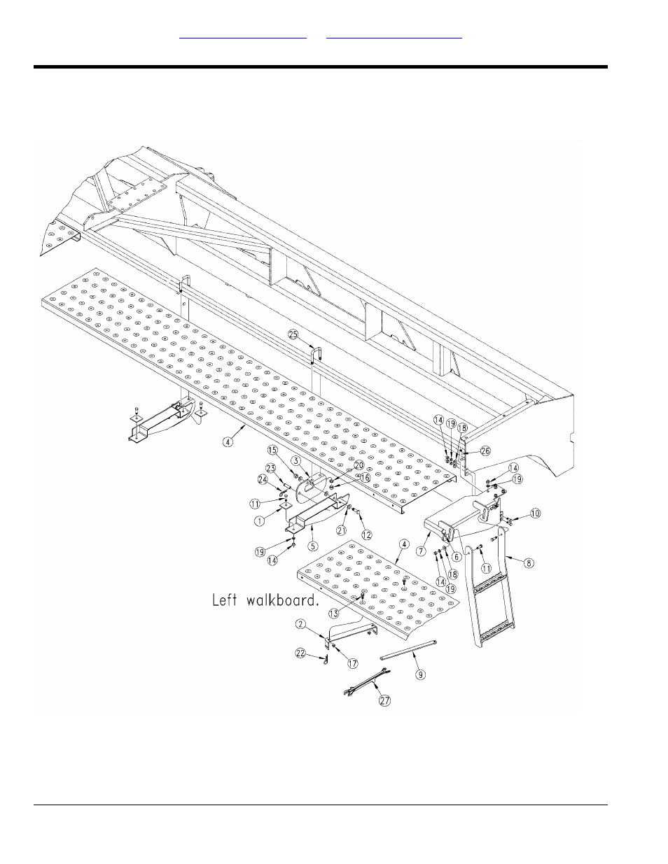 Walkboard and ladder without fertilizer | Great Plains 2420F Parts Manual User Manual | Page 30 / 154