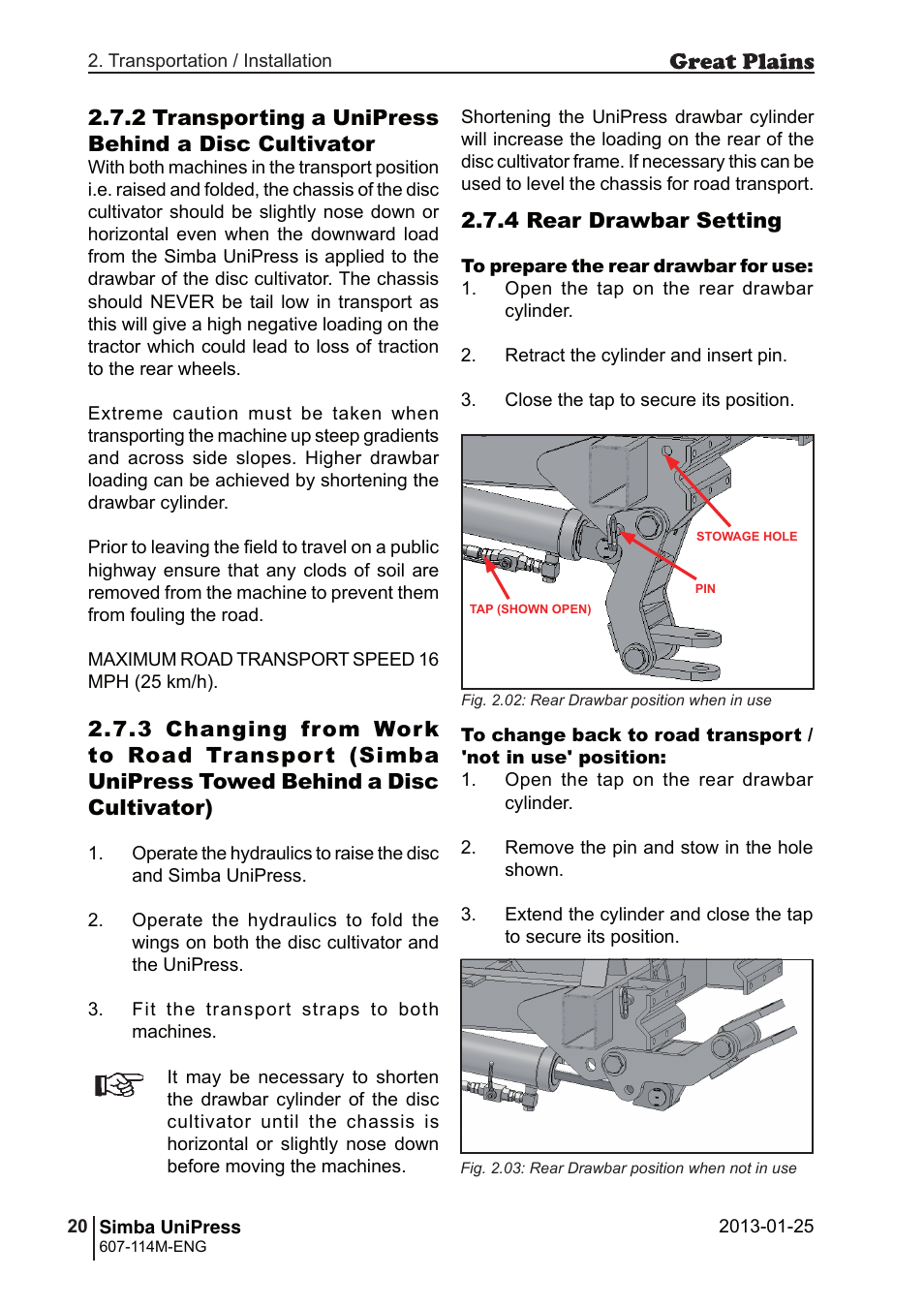 Great Plains Simba UniPress Operator Manual User Manual | Page 20 / 40