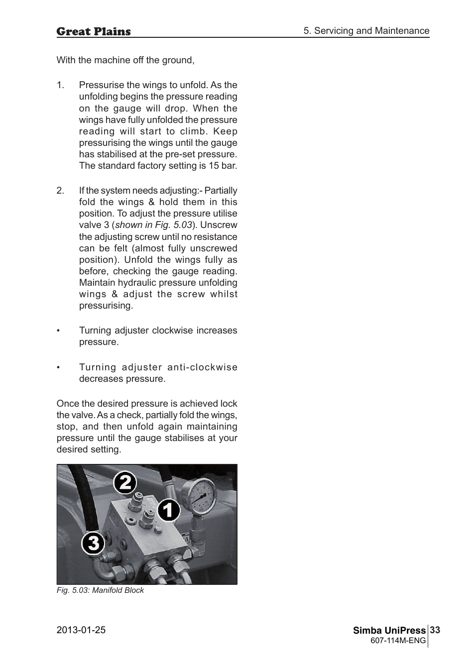 Great Plains Simba UniPress Operator Manual User Manual | Page 33 / 40