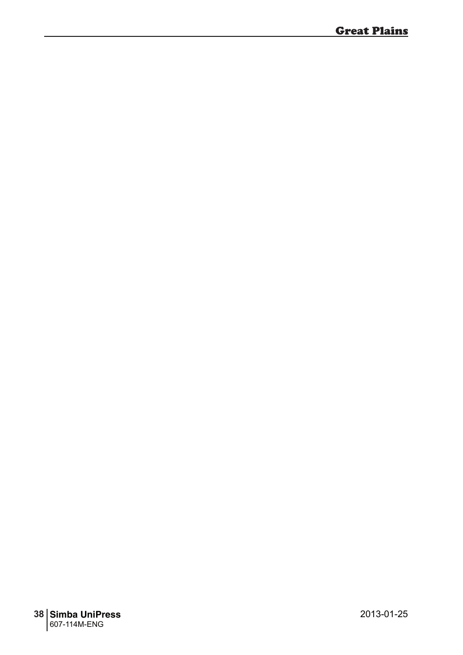 Great Plains Simba UniPress Operator Manual User Manual | Page 38 / 40