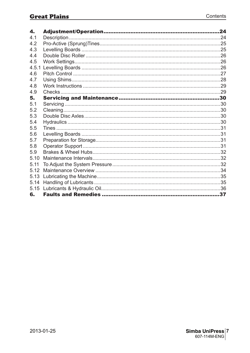 Great Plains Simba UniPress Operator Manual User Manual | Page 7 / 40