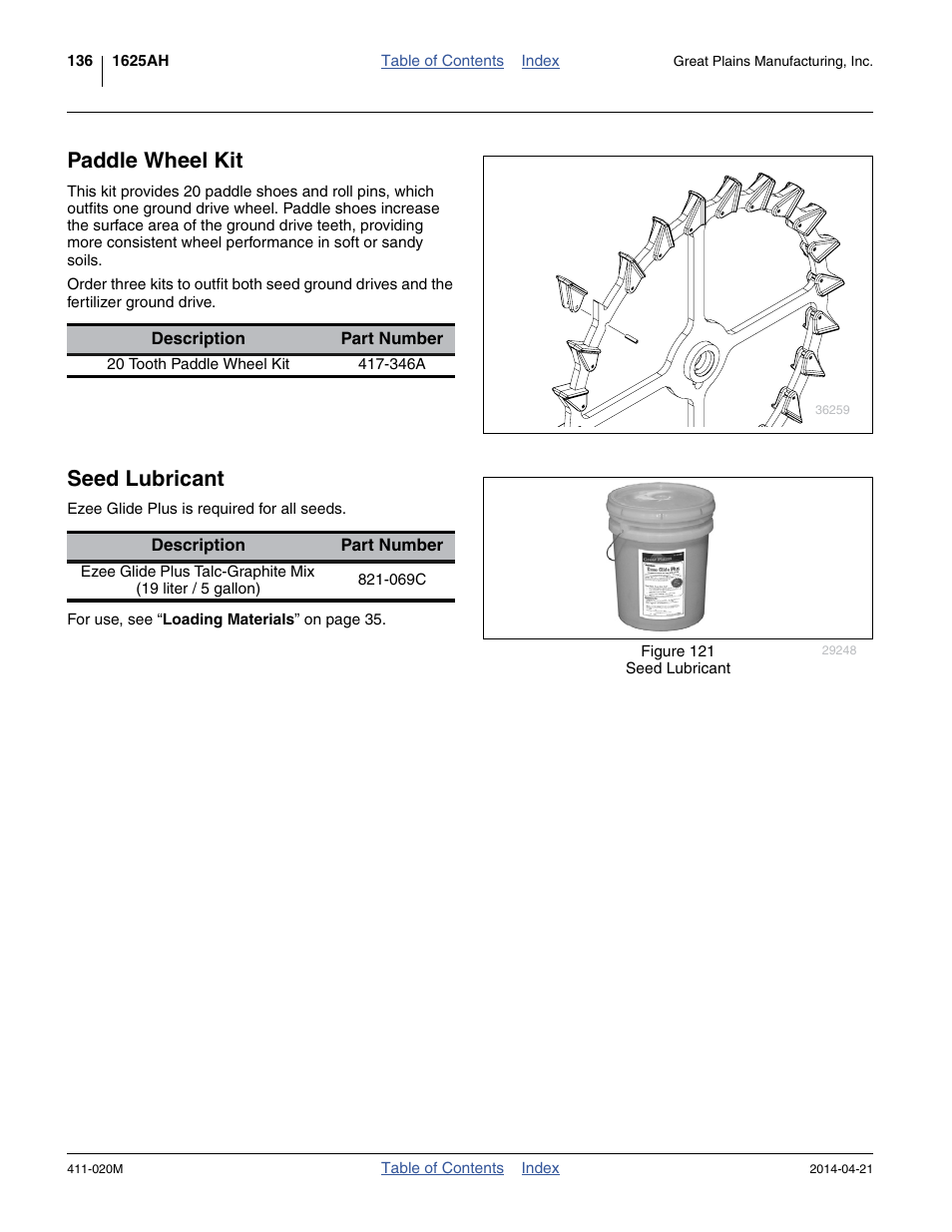 Paddle wheel kit, Seed lubricant | Great Plains 1625AHL Operator Manual User Manual | Page 140 / 176