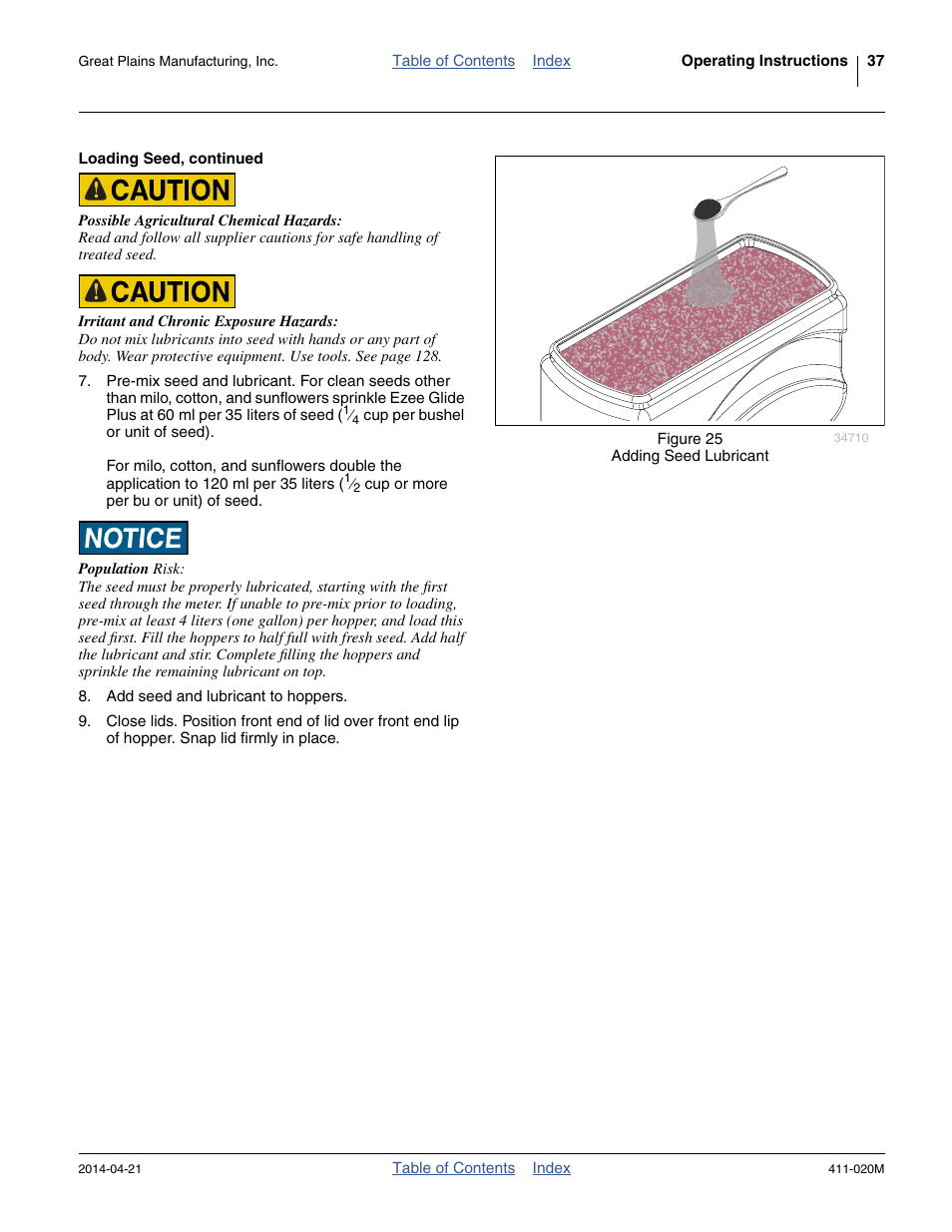 Loading seed, continued | Great Plains 1625AHL Operator Manual User Manual | Page 41 / 176