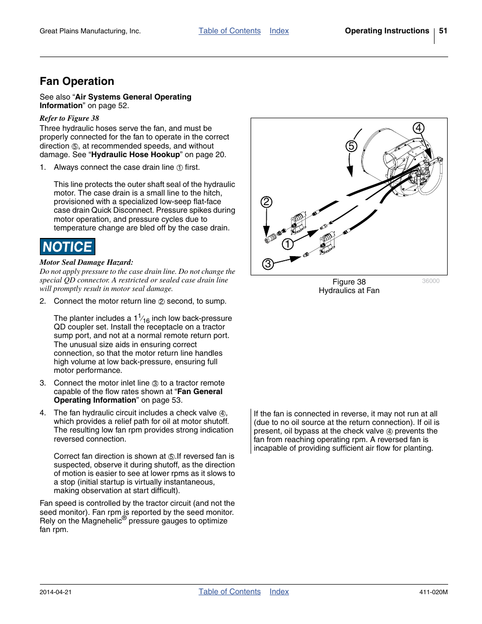 Fan operation | Great Plains 1625AHL Operator Manual User Manual | Page 55 / 176