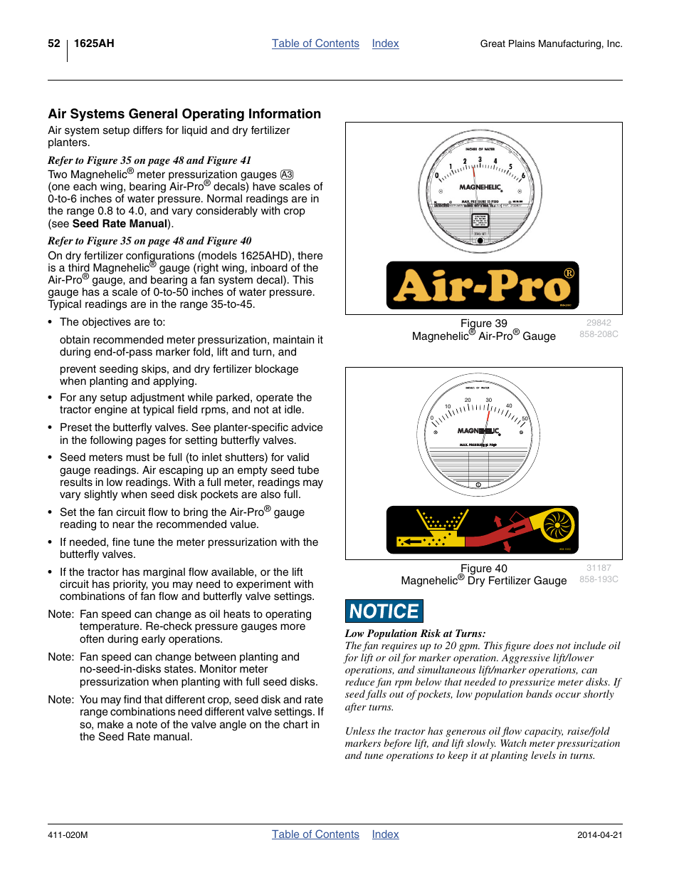 Air systems general operating information | Great Plains 1625AHL Operator Manual User Manual | Page 56 / 176