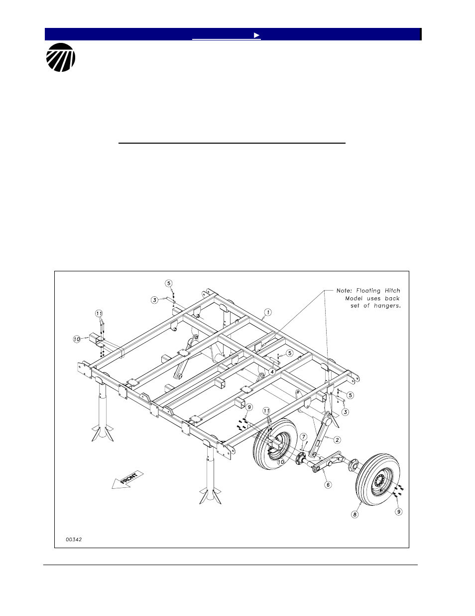 Section 1: assembly, Center torque tube & walking beam assembly, Section 1 assembly | Assembly | Great Plains 6328 Series VII Field Cultivator-Floating Hitch Operator Manual User Manual | Page 16 / 41