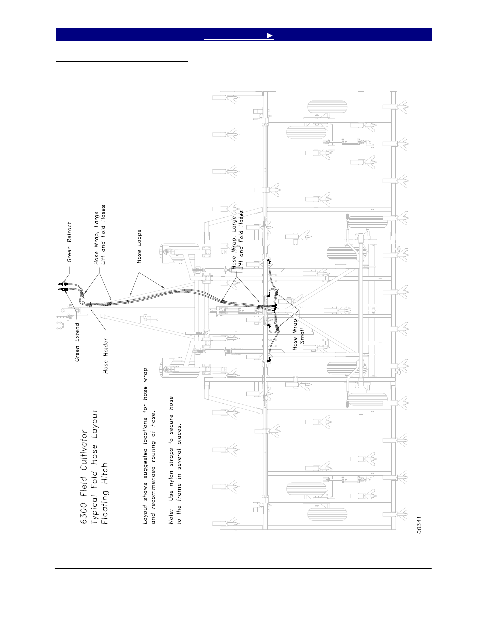 Typical fold hose layout, 25 typical fold hose layout | Great Plains 6328 Series VII Field Cultivator-Floating Hitch Operator Manual User Manual | Page 27 / 41