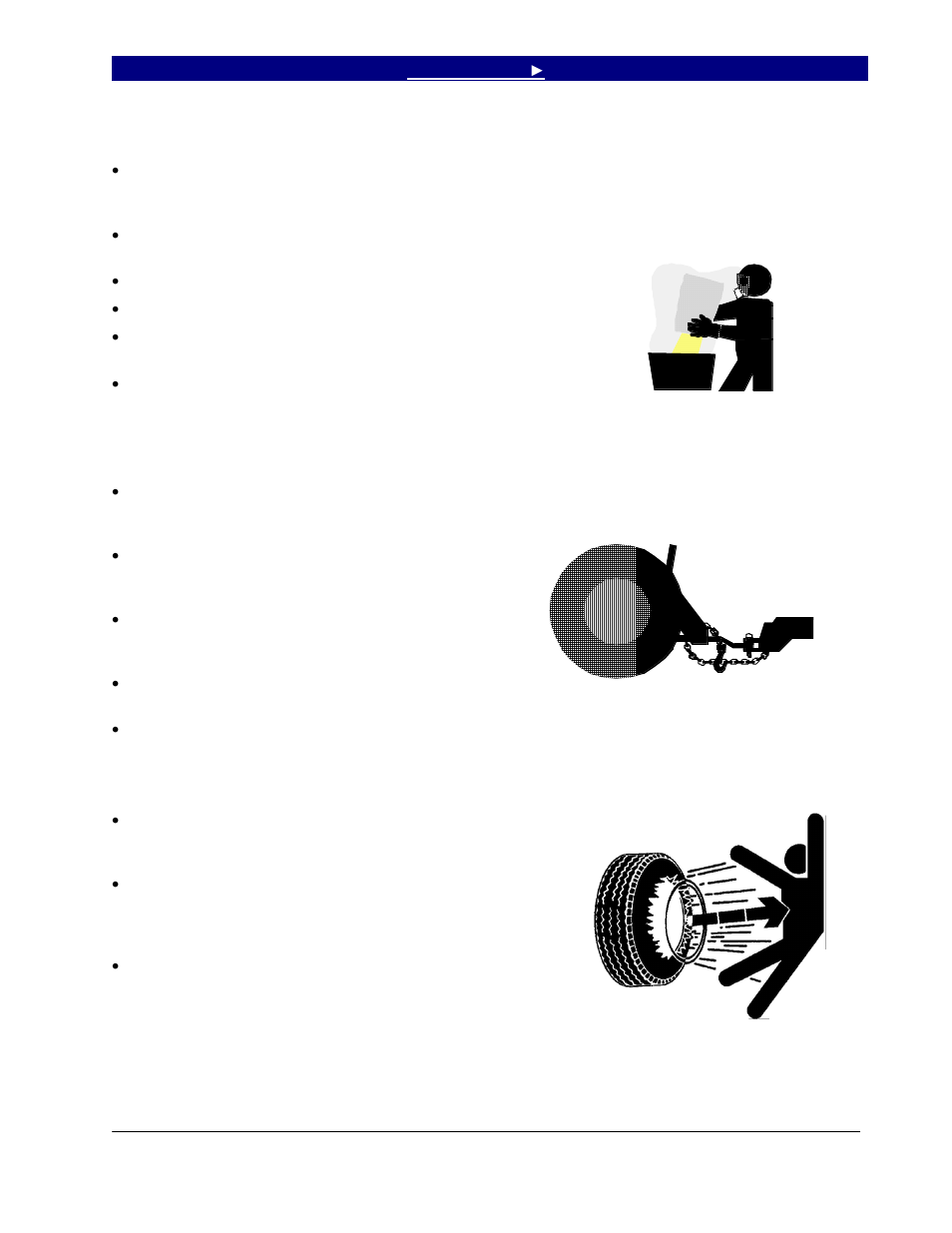 Important safety information, Handle chemicals properly, Use a safety chain | Tire safety | Great Plains 6328 Series VII Field Cultivator-Floating Hitch Operator Manual User Manual | Page 7 / 41