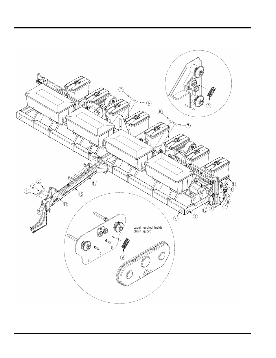 Decals, Decal placement | Great Plains PD8070 Parts Manual User Manual | Page 90 / 124