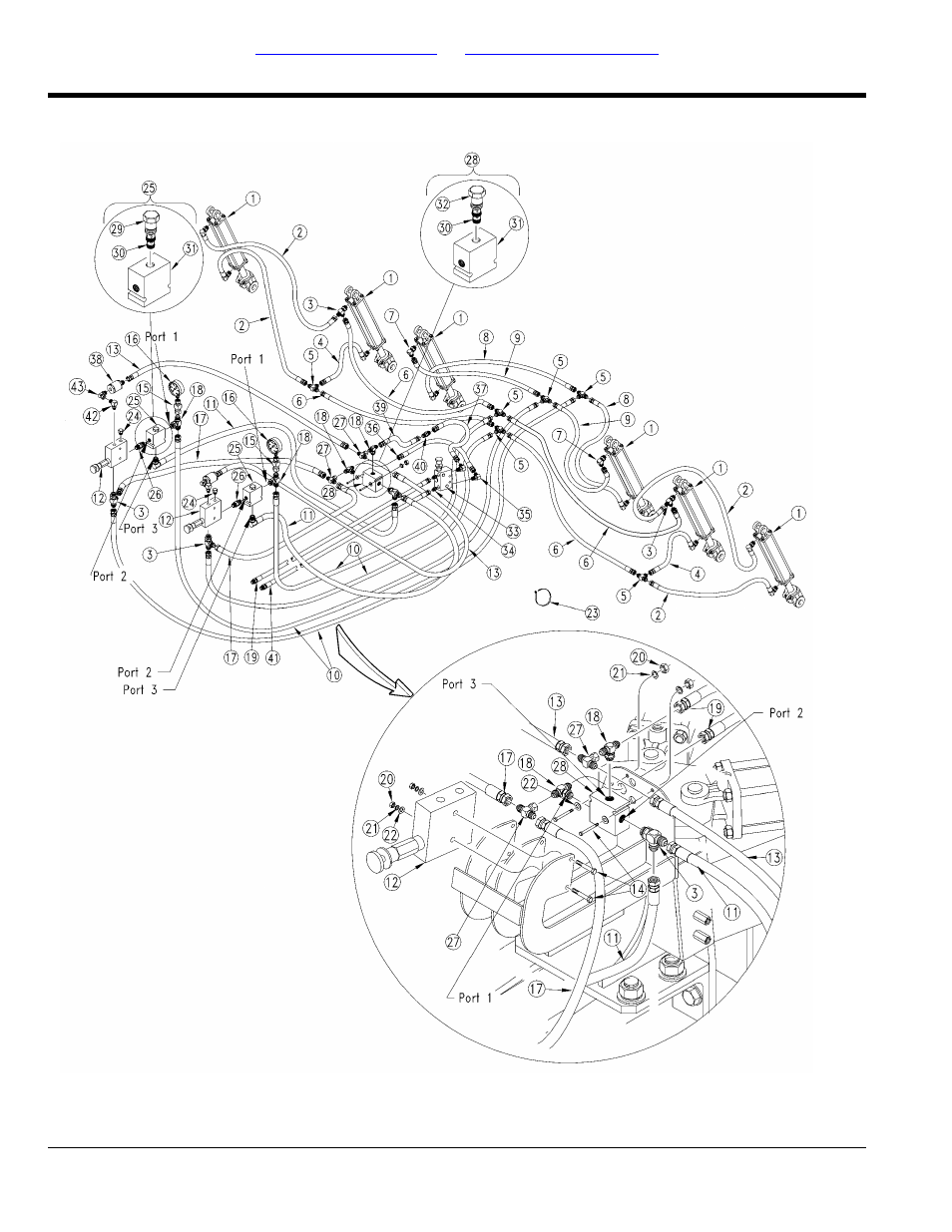 Opener down pressure hydraulics (open center) (s/n, S1700+) | Great Plains 3S-3000F Parts Manual User Manual | Page 172 / 226