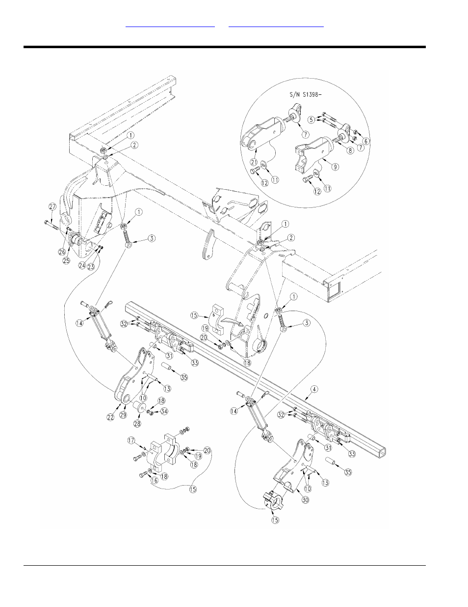 Right hand and left hand subframes to box frames | Great Plains 3S-3000F Parts Manual User Manual | Page 62 / 226