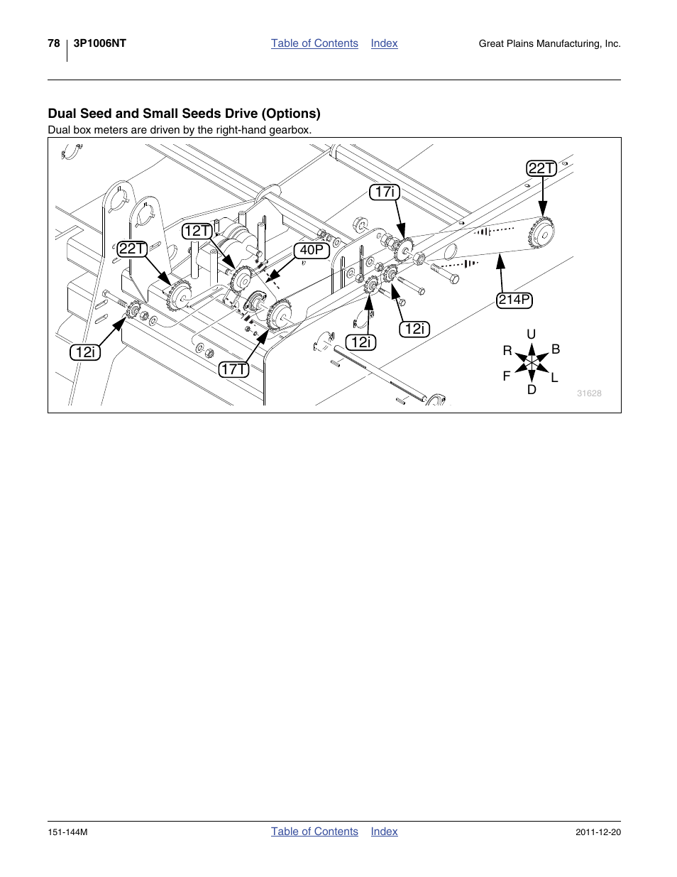 Dual seed and small seeds drive (options) | Great Plains 3P1006NT Operator Manual User Manual | Page 82 / 102