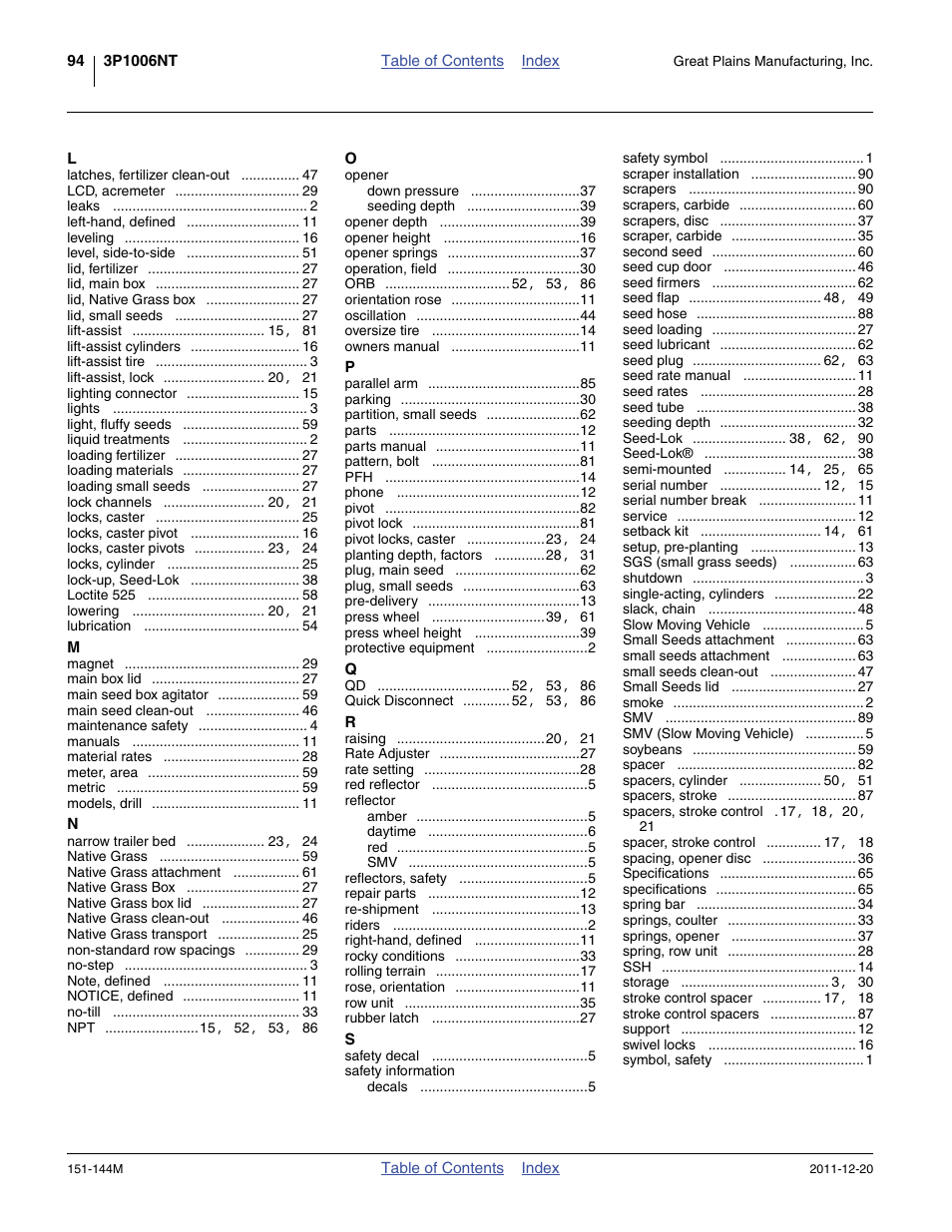 Great Plains 3P1006NT Operator Manual User Manual | Page 98 / 102