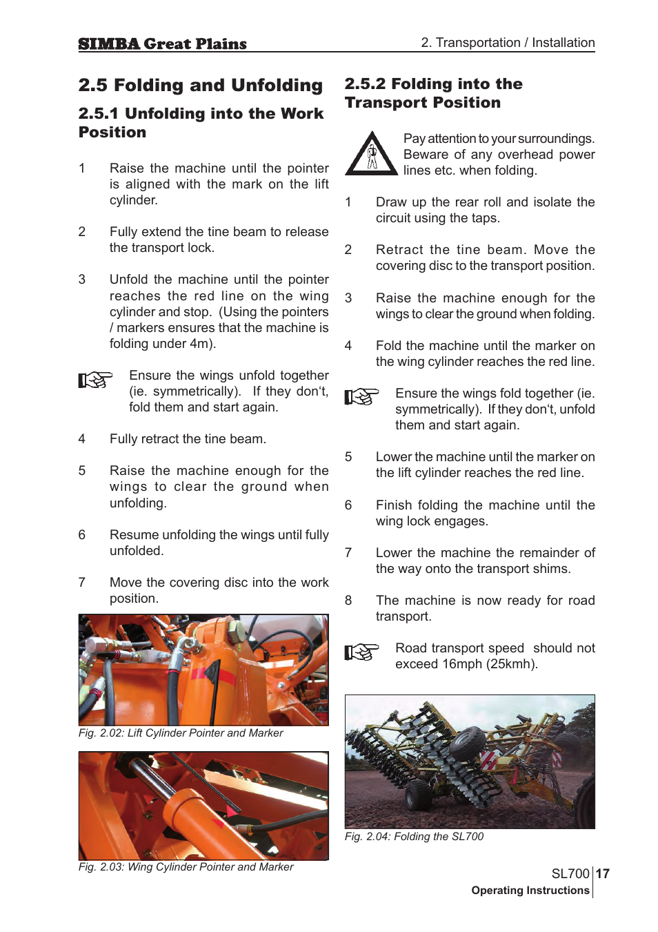 5 folding and unfolding | Great Plains P18651C Operator Manual User Manual | Page 17 / 176