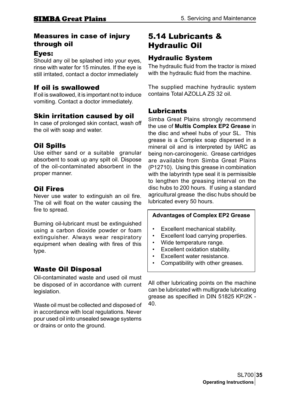 14 lubricants & hydraulic oil | Great Plains P18651C Operator Manual User Manual | Page 35 / 176