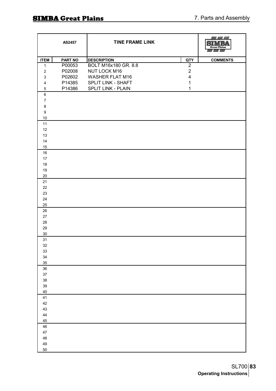 Parts and assembly | Great Plains P18651C Operator Manual User Manual | Page 83 / 176