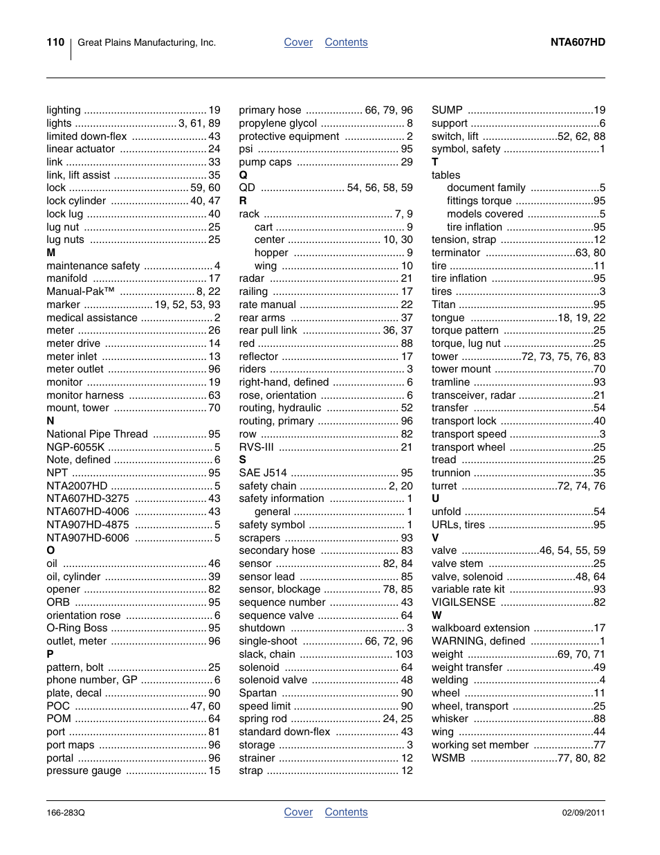 Great Plains NTA2007HD Predelivery Manual User Manual | Page 114 / 118