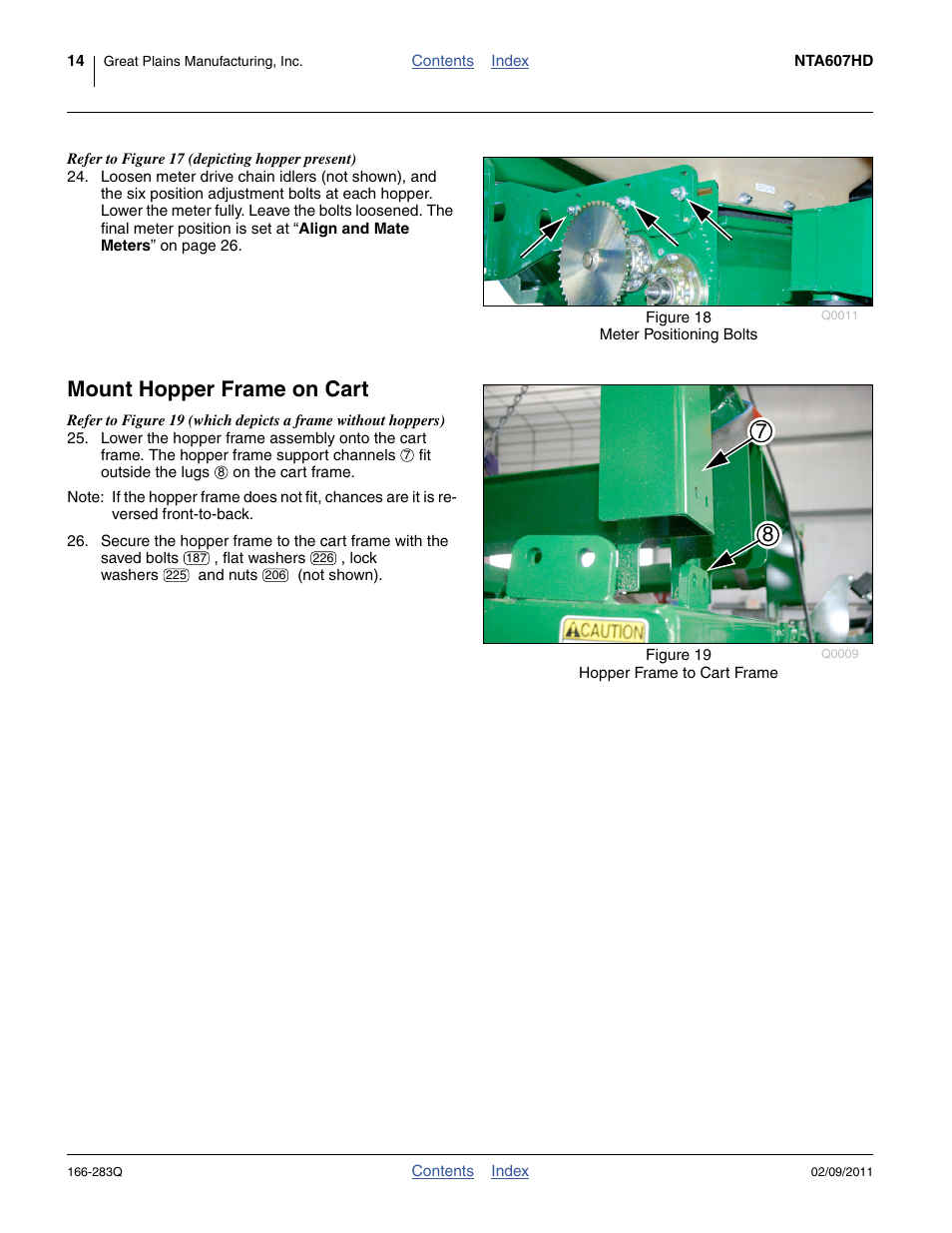 Mount hopper frame on cart | Great Plains NTA2007HD Predelivery Manual User Manual | Page 18 / 118