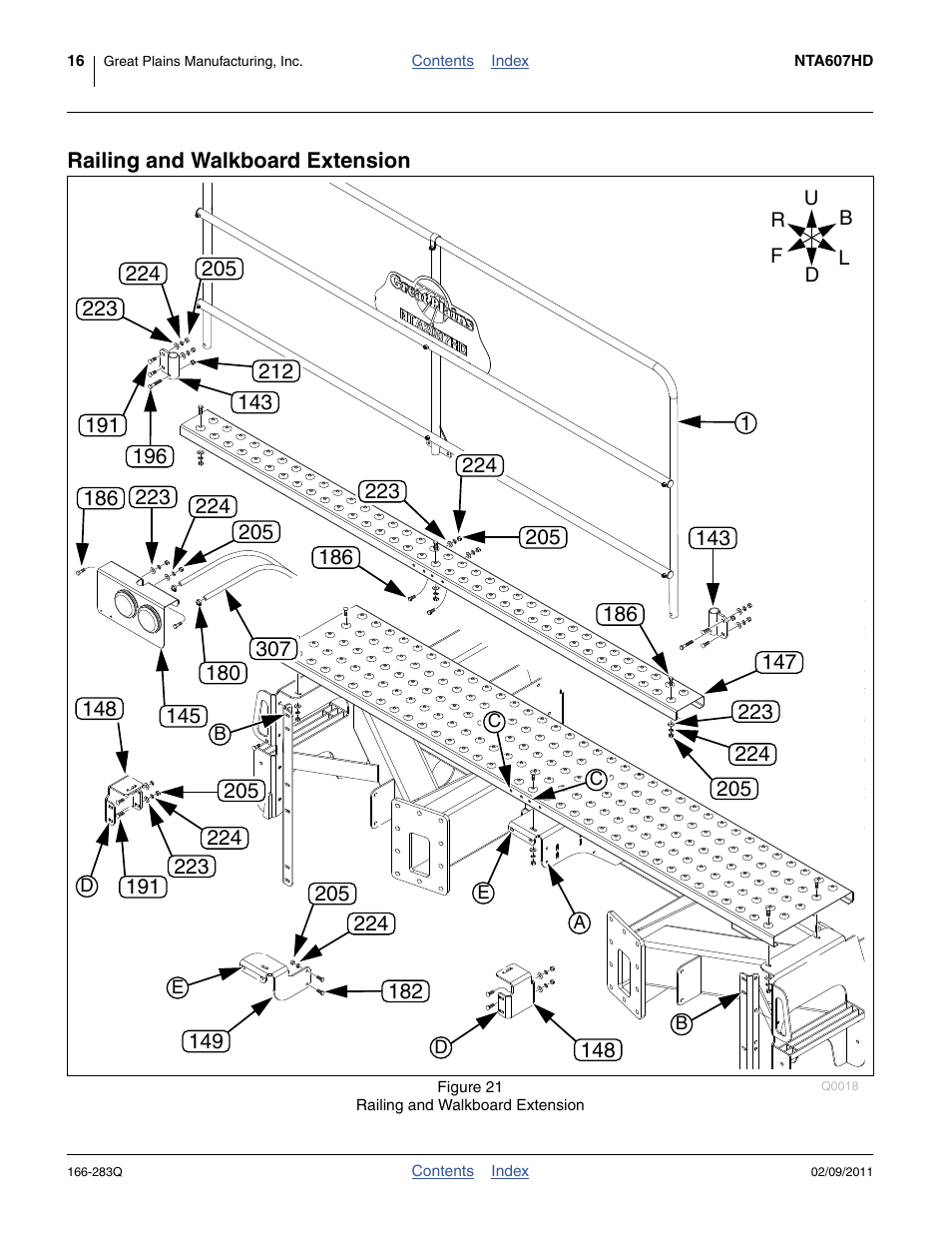 Railing and walkboard extension | Great Plains NTA2007HD Predelivery Manual User Manual | Page 20 / 118