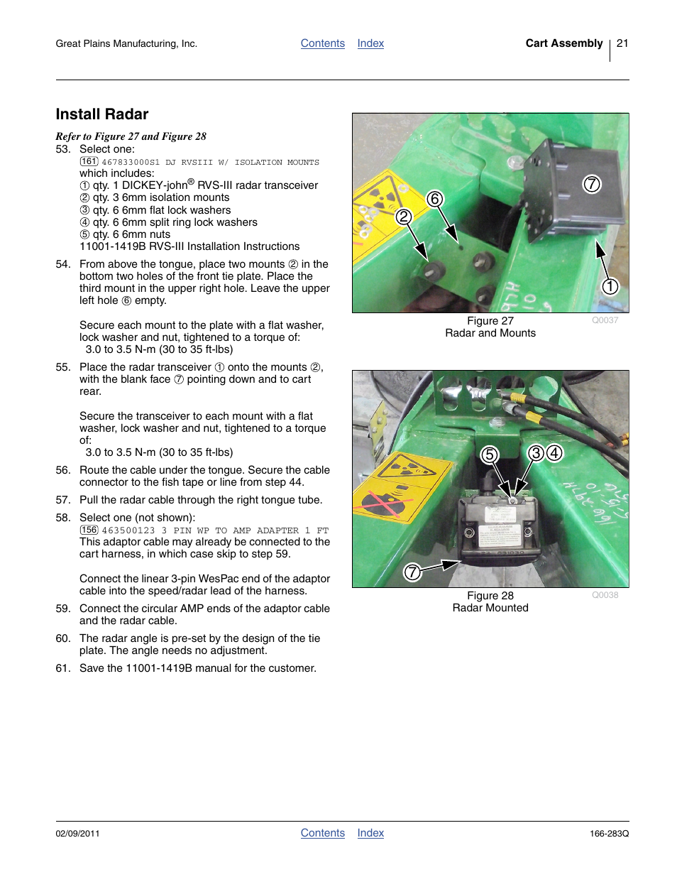 Install radar, Step 56 | Great Plains NTA2007HD Predelivery Manual User Manual | Page 25 / 118