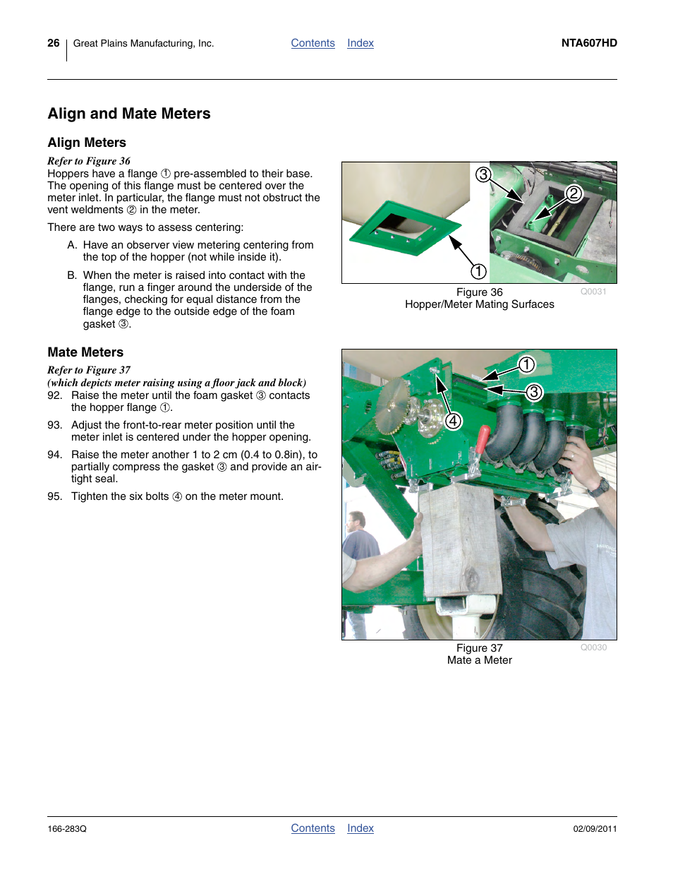 Align and mate meters, Align meters, Mate meters | Great Plains NTA2007HD Predelivery Manual User Manual | Page 30 / 118