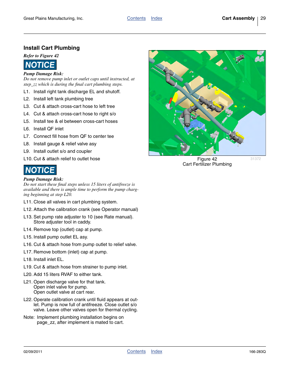 Install cart plumbing, 71), skip step l1 through step l22 | Great Plains NTA2007HD Predelivery Manual User Manual | Page 33 / 118