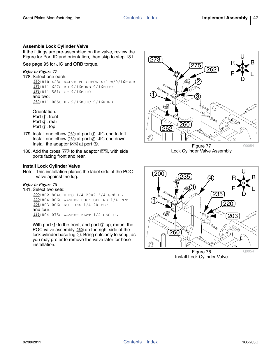 Assemble lock cylinder valve, Install lock cylinder valve | Great Plains NTA2007HD Predelivery Manual User Manual | Page 51 / 118